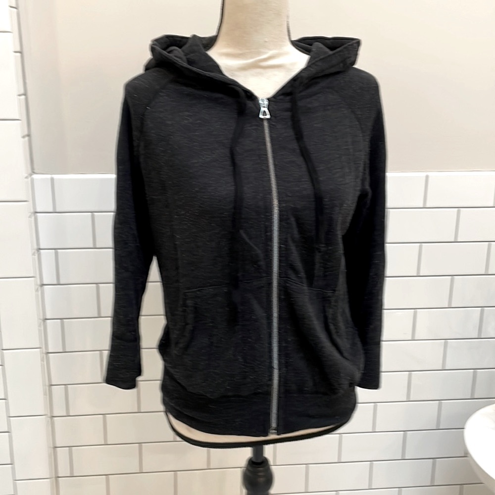 James Perse Black Zip-Up Hoodie
